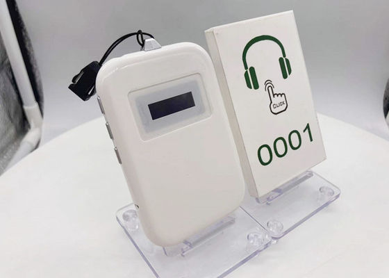 Perangkat Panduan Audio Pemancar Penerima Gantung Telinga 8 Bahasa